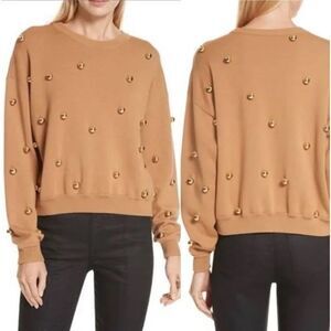 Alice + Olivia Gleeson Small Bead-Embellished Knitted Sweater